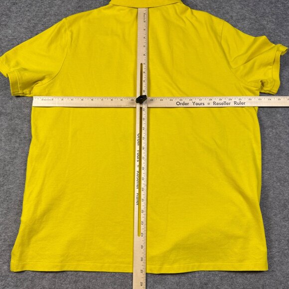 Ralph Lauren Polo Shirt Mens Large Yellow Classic Fit Preppy - Picture 7 of 10
